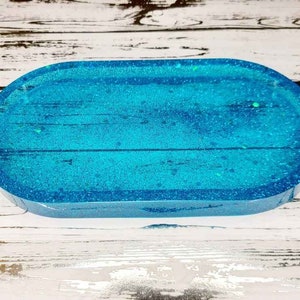 Custom Resin Oval Tray | End Table Tray | Decorative Tray | Jewelry Tray | Vanity Tray