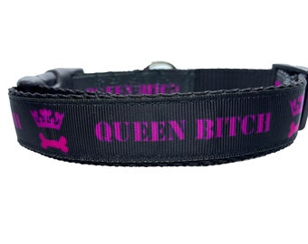 Queen dog collar clearance
