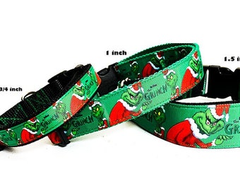 grinch dog collar