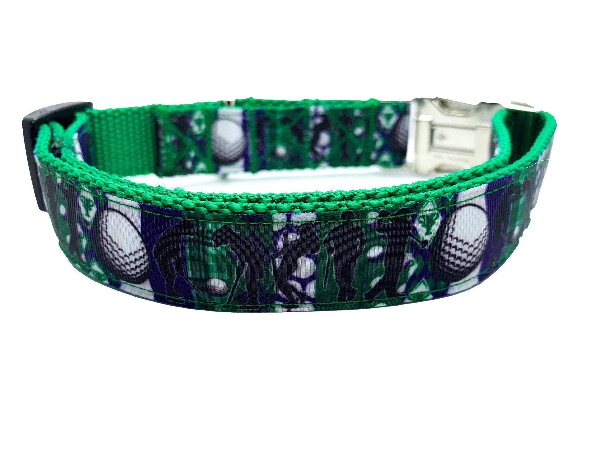 Tee Time Golf dog collar 1 inch width adjustable golf collar Etsy