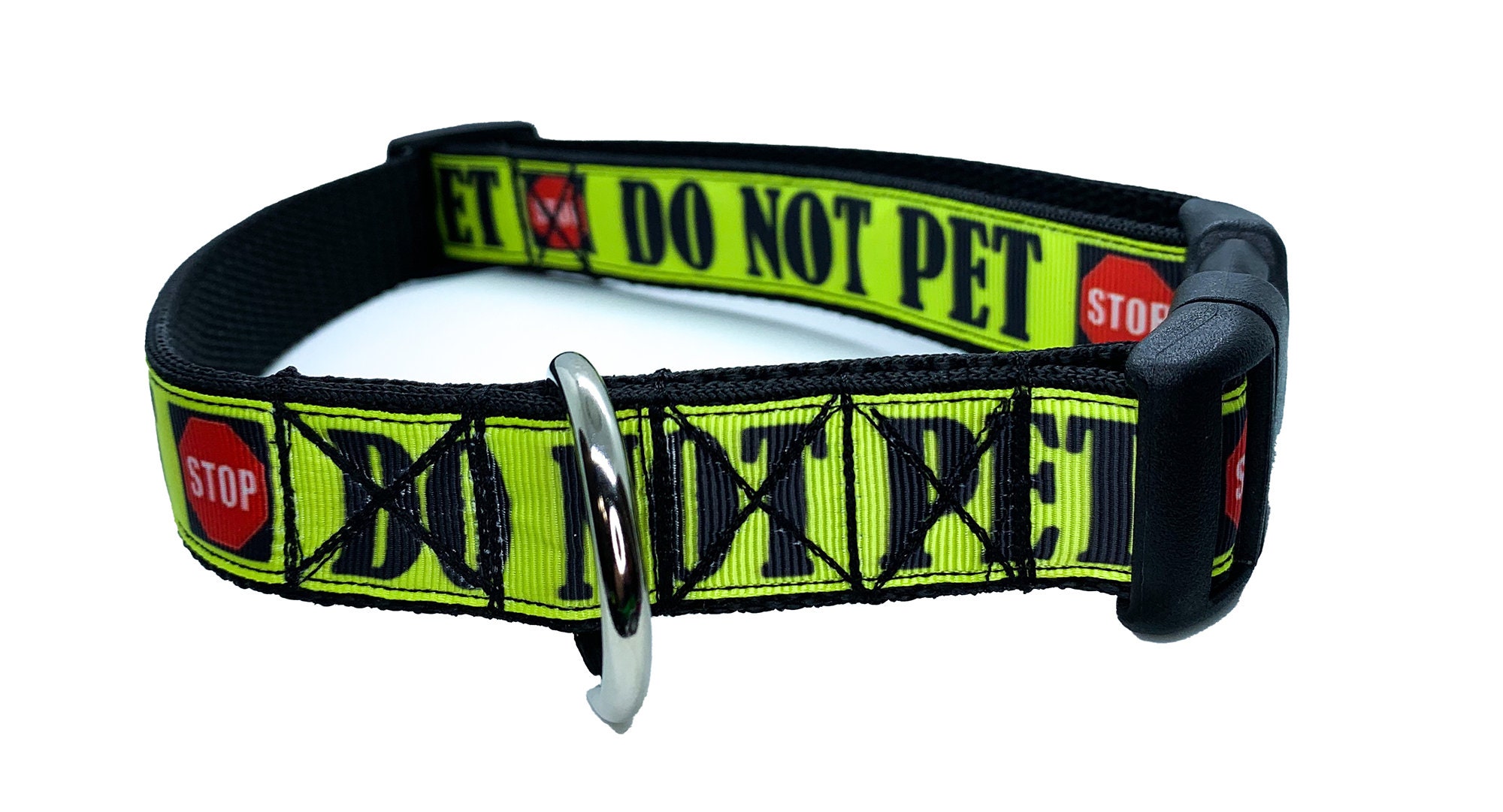 Stop DO NOT PET Dog Collar 1 Inch Width Adjustable With Etsy