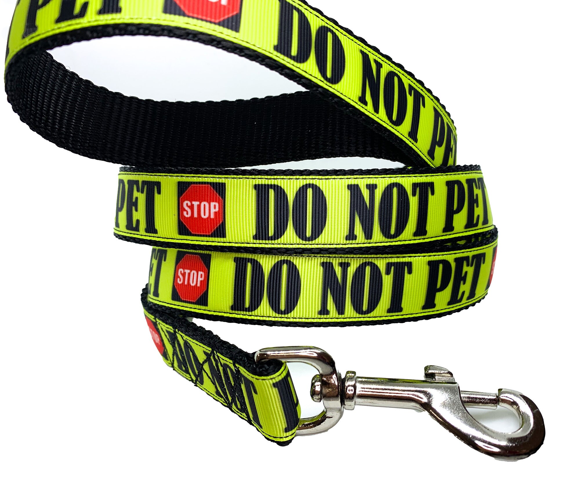 STOP Do Not Pet Leash One inch width choose your length Do Etsy