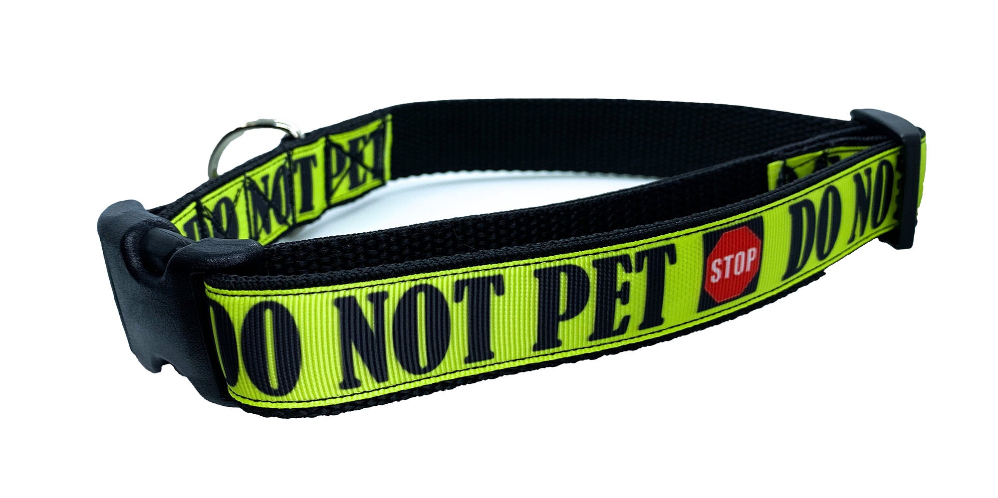 Stop DO NOT PET Dog Collar 1 Inch Width Adjustable With Etsy