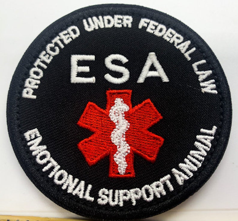 Emotional Support Animal 3 round velcro patch Etsy