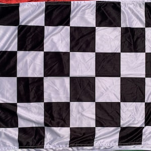 Checkered Race Flag: 30&quot; x 25&quot; Polyester Racing Decor