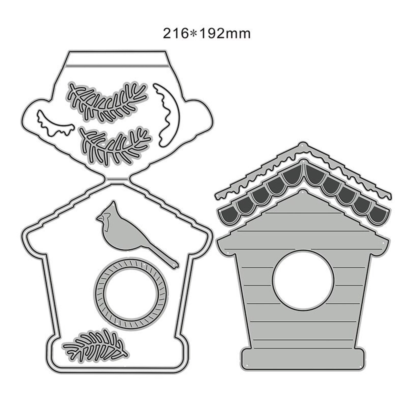 New 3D Bird House Pine Needles Bird 2020 Metal Cutting Dies Etsy