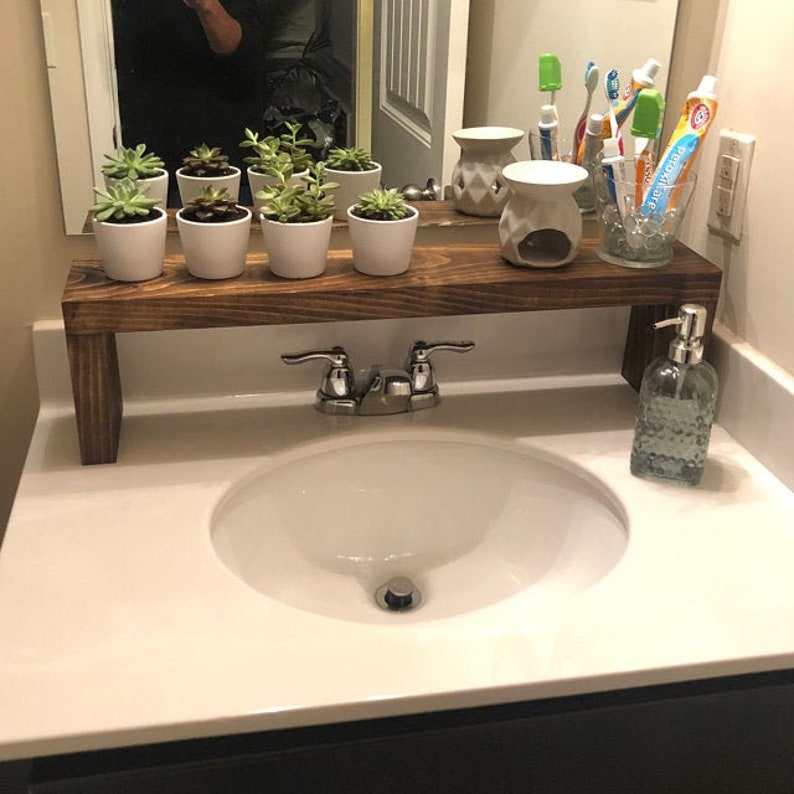 Over The Sink Bathroom Shelf Plant Shelf or Stand Countertop Etsy