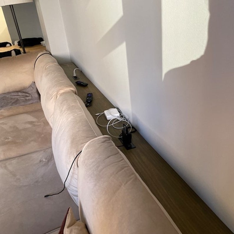 9 Inch Deep Powered Sofa Table Behind the Couch Table Etsy