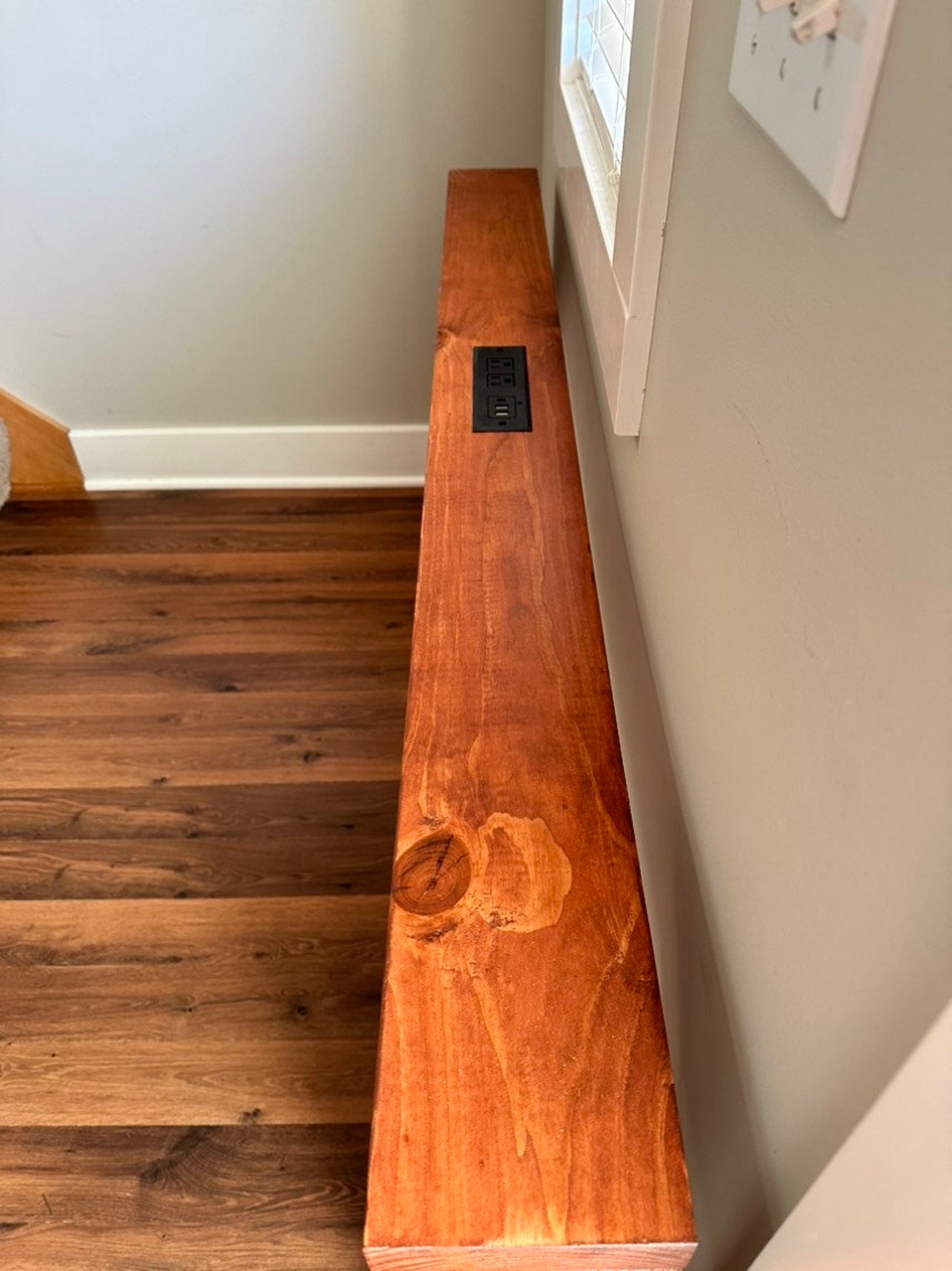 Powered Console Table Slim Couch Shelf Narrow Sofa Table Etsy