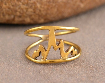 Mountain Range Ring: Boho Hiking Jewelry
