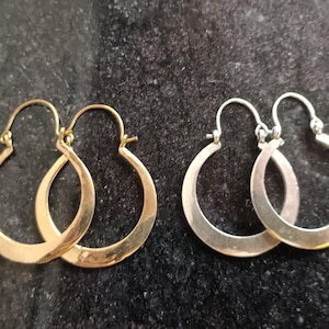 Messing maansikkeloorbellen: boho-stamsieraden