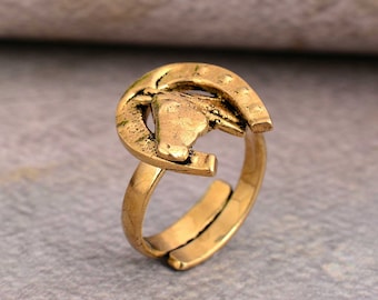 Horseshoe Ring, Horse Ring, Statement Ring, Unique Ring, Horse