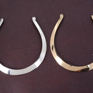 Tribal Brass Choker Necklace: Dainty Ethnic Collar, Flexible Cuff