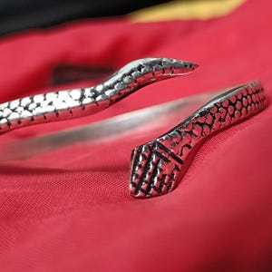 Silver Snake Bracelet: Vintage Boho Serpent Jewelry