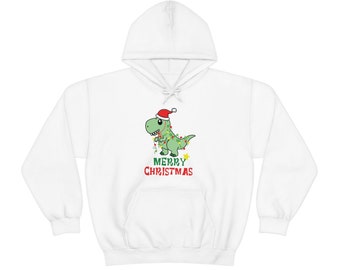 Dinosaur Christmas Unisex Hooded Sweatshirt