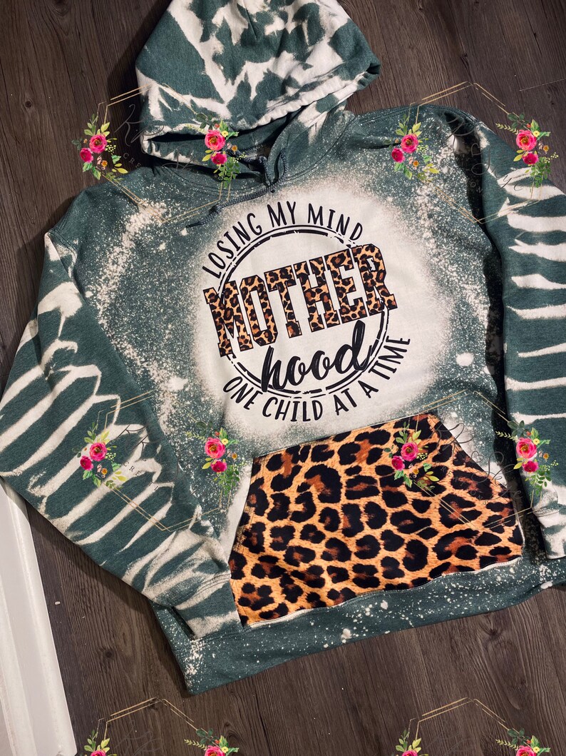 Motherhood Bleached Hoodie Etsy