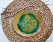 Handgefertigter Deko Keramik Teller Vintage