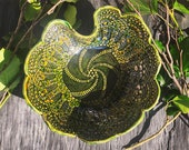 Keramik Schüssel Kroko Olive Schale