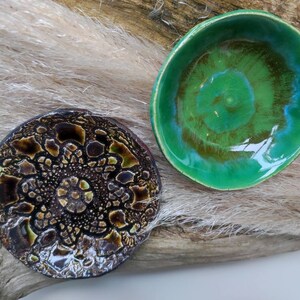 Ceramic Mini Decoration Bowl Green Brown