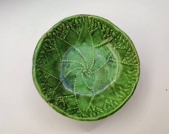 Ceramic Jewelry Bowl Decoration Green