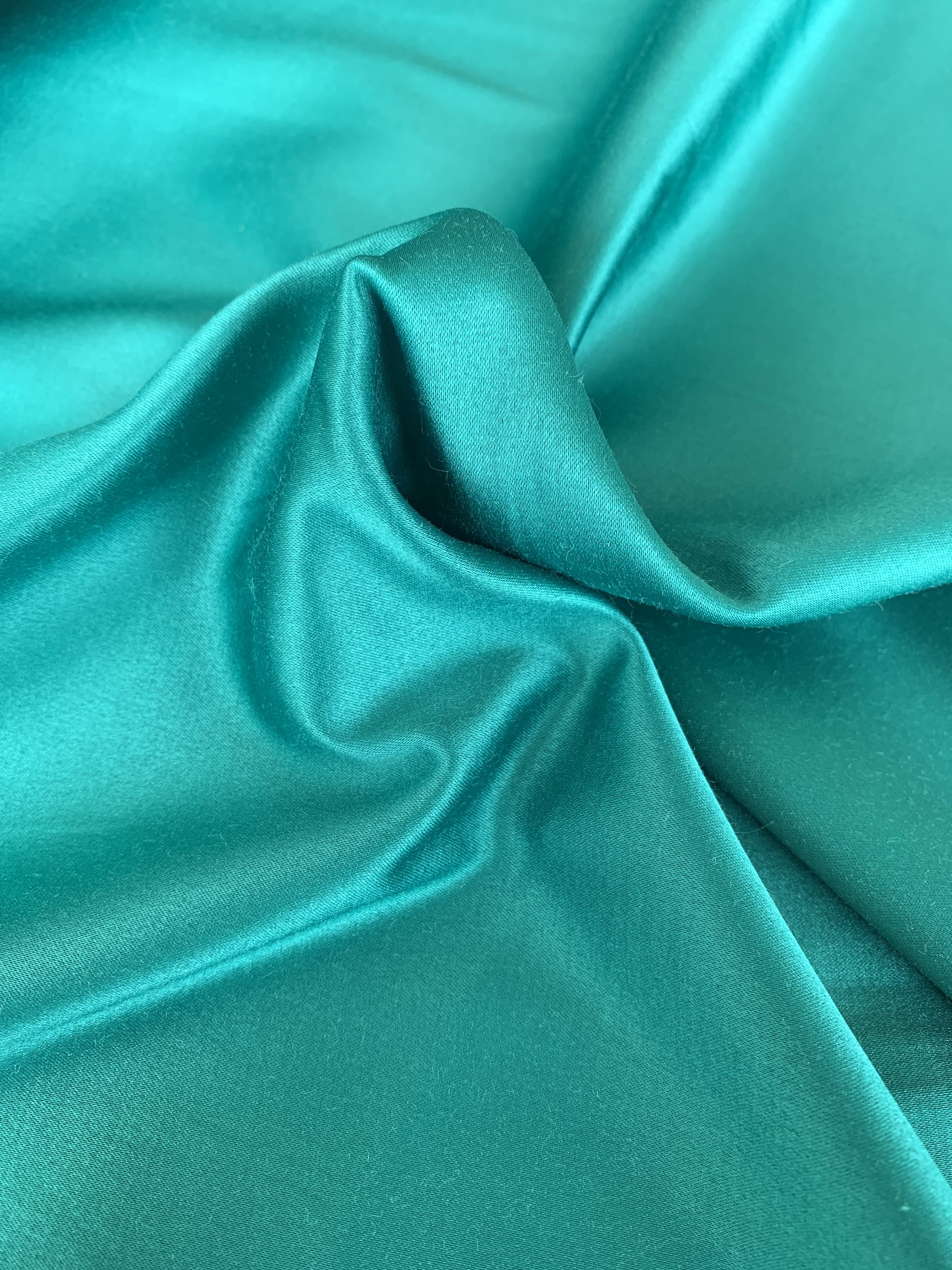 Jewel Tone Green Stretch Fabric by the Yard Cotton Sateen for Etsy