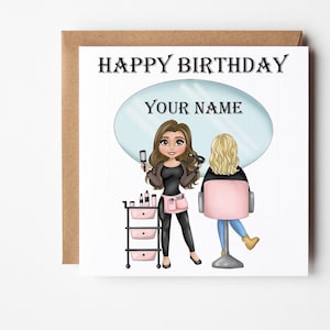 Hairdressers Birthday Card, Personalised Hair Stylist Card, Hair Apprentice Gift, Trainee Hairdresser Birthday Card, Her Birthday Card