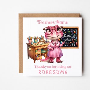 Personalised Teacher Card, Teacher Thank You Card, End of Term Gift For Teachers, Nursery Worker Card, End Of Year Card, Goodbye Teacher