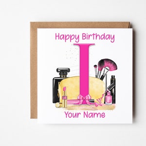 Personalised Makeup Birthday Card, Girls Beauty Birthday Card, Teenage Girl Birthday, Daughter Granddaughter Niece, Girls Personalised Card