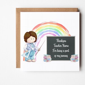 Teacher Thank You Card, End of Term Gift For Teachers, Nursery Worker Card, Goodbye Teacher, Thank You For Being A Part Of My Journey