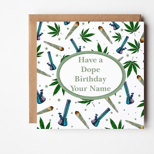 Personalised 420 card, Weed Birthday, Marijuana Birthday, Dope Birthday, Personalised Card For Him, Personalised Card For Her, Birthday Gift
