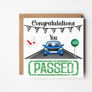 Driving Test Card, Congratulations, You Passed Your Driving Test, New Driver Card For Her, Diving Test Card For Him, Personalised Cards