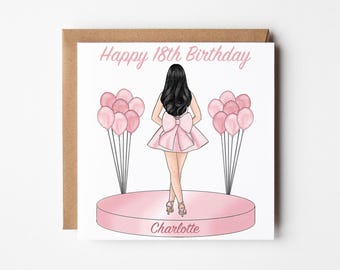 Female Birthday Card For Sister - Gold Foil Floral Design Milestone Card