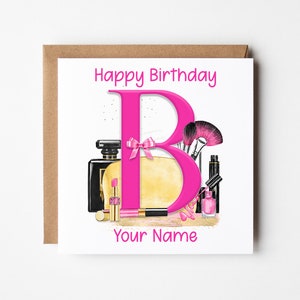 Makeup Birthday Card, Daughters Birthday Card, Beauty Student Birthday Gift, Makeup Card For Girls, Granddaughter Sister Niece, Friends Card