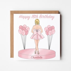 Personalised Birthday Card For Her, Milestone Birthday Card For Her, 16th 18th 21st 30th Birthday Card, Daughter Granddaughter Birthday
