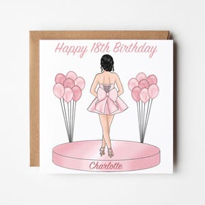 Personalised Birthday Card For Her, Milestone Birthday Card For Her, 16th 18th 21st 30th Birthday Card, Daughter Granddaughter Birthday