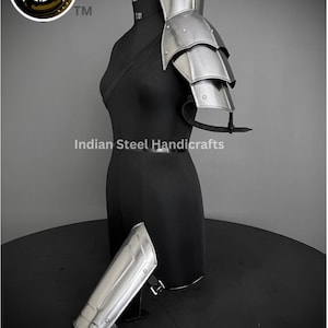 Handmade Steel Pauldron: Female Medieval LARP Armor