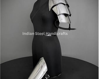 Handmade Steel Pauldron: Female Medieval LARP Armor