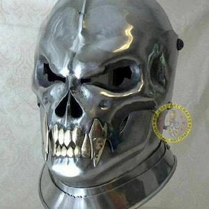 Medieval old Demonic, Ghost Skull Helmet, larp Armor, Unique look,  Cosplay Armor, Sca Armor, Gift for Men/Women