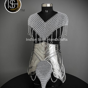 Steel Chainmail Armor Set: Larp Cosplay Costume