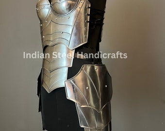 Medieval Steel Corset Armor: Female LARP Cosplay Costume