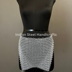 Chainmail Skirt: Medieval Steel Body Jewellery, SCA LARP Costume