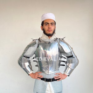 Wearable Medieval Knight Armor: Solid Steel SCA LARP Cosplay Costume