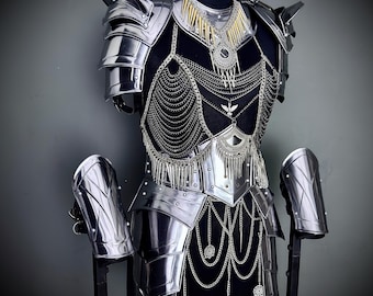 Medieval Knight Steel Armor Set | Decorative Chainmail, LARP Cosplay.