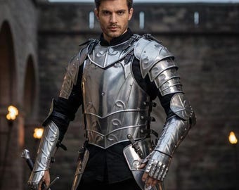 Functional Medieval Knight Armor Costume: SCA LARP Cosplay, 20-Gauge Steel