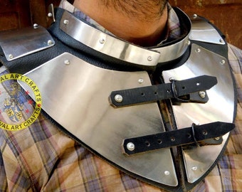 Knight Gorget Armor, Neck Guard Armor, Cosplay, Sca, LARP, Halloween Gift