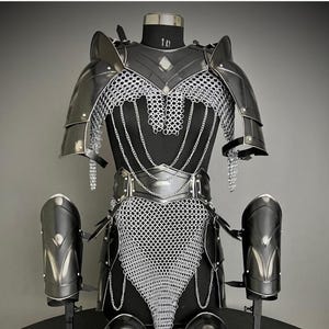 Medieval Cuirass Armor: Steel Chainmail, Lady Cosplay LARP Costume