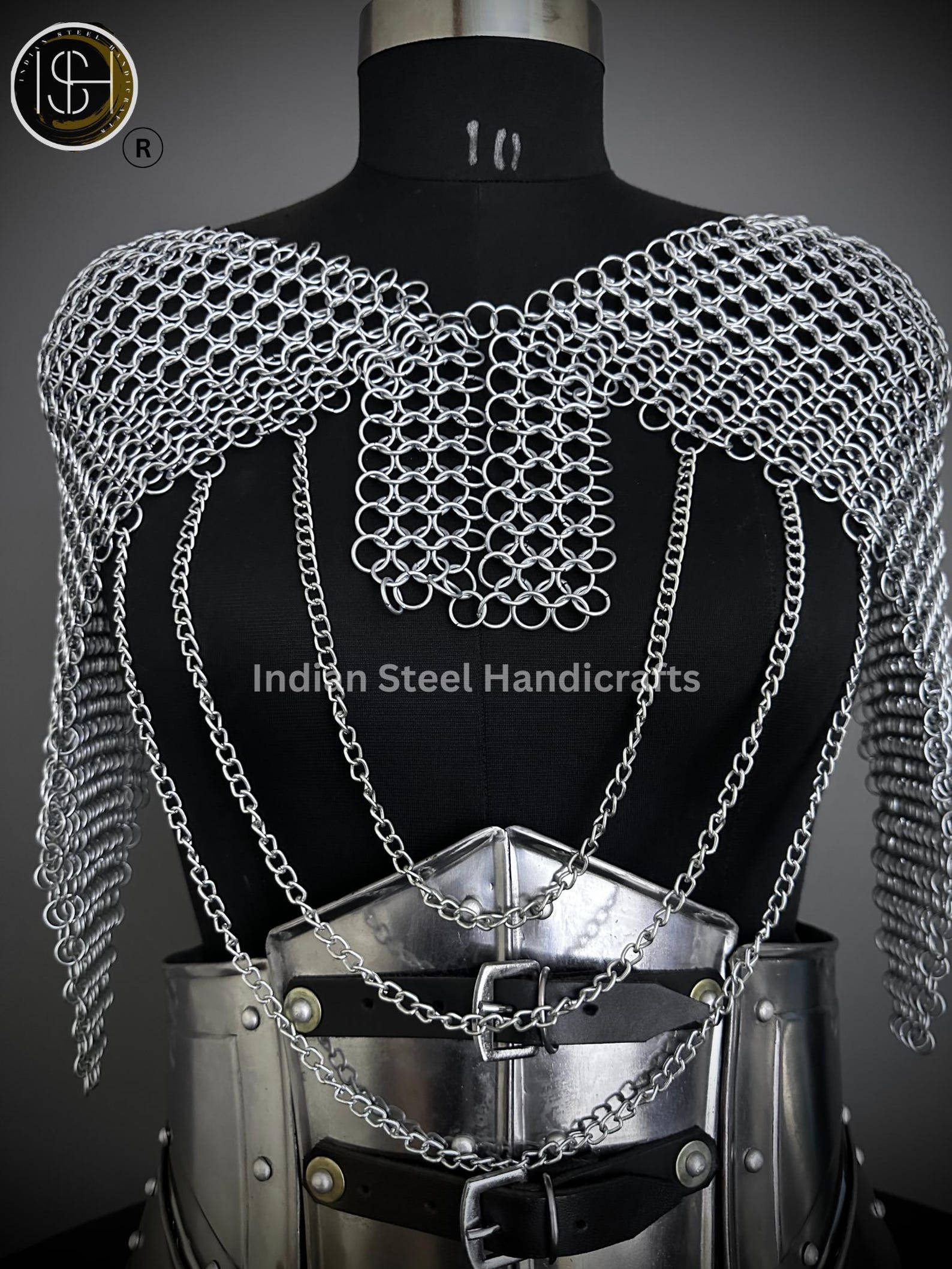 Chain Shirt Under Robe Steel Corset Armor: Medieval Chainmail Top & Skirt - SCA LARP Cosplay ...