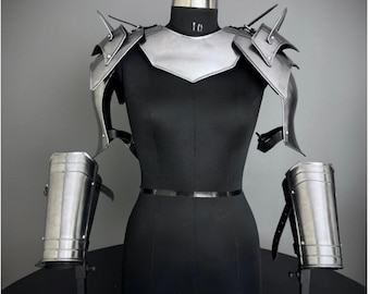 Medieval Knight Steel Armor: Pouldrons, Gorget & Bracers - LARP Cosplay