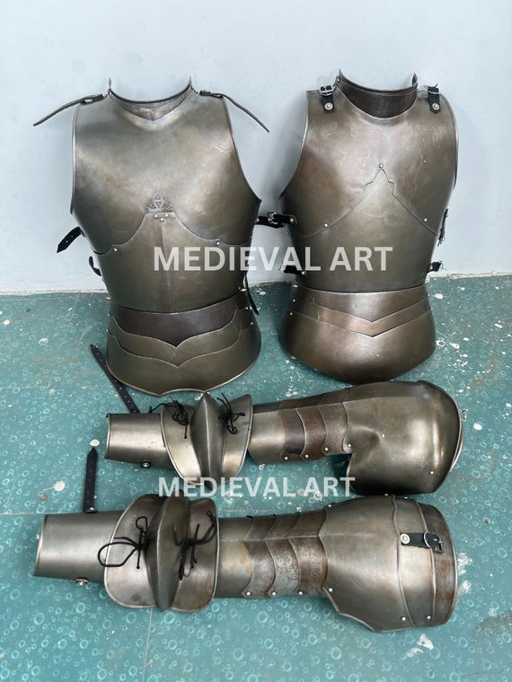 Armure Médiévale Demi-corps – Knight Body Armor SCA LARP En Acier (Neuve, Reproduction Argent)