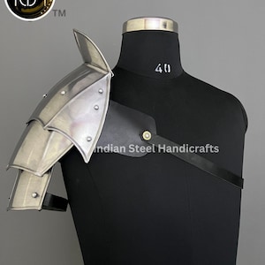 Medieval Knight Steel Pauldron: LARP Cosplay Armor